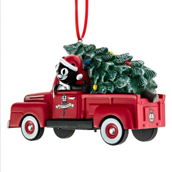 NEW LOW PRICE! Kit-Cat Klock clock driving a red truck Christmas Ornament - Picture 3 of 5